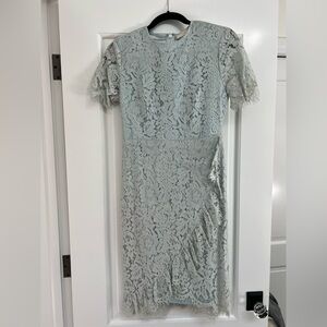 Rachel Parcell Lace Midi Dress in Light Blue